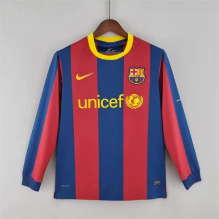 2010/11 Barcelona Home Fullsleeves Jersey – Retro