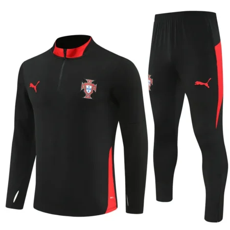 Portugal Black Training Tracksuit – World Cup 2026