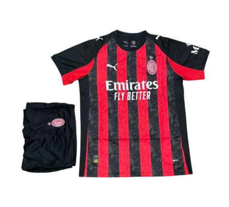 Ac Milan Home Set 2025/26 ( Jersey+Shorts)