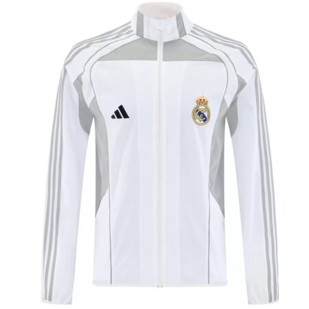 Real Madrid White Anthem Jacket (AUTHENTIC)