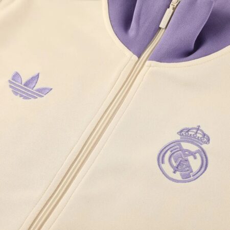 Real Madrid Off white Anthem Jacket (AUTHENTIC)
