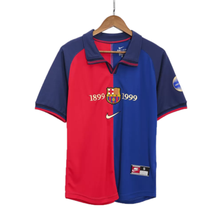 1999 FC Barcelona 100 Anniversary Home jersey - Retro (Authentic)