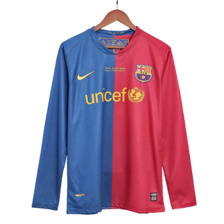 2008/09 FC Barcelona Home Full sleeves jersey - Retro (Authentic)