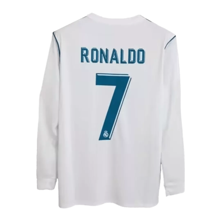 Ronaldo 7 - 2017/18 Real Madrid Home Full Sleeves - Retro (Authentic)