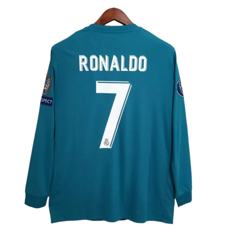 Ronaldo 7 - 2017/18 Real Madrid Third Full Sleeves- Retro (Authentic)