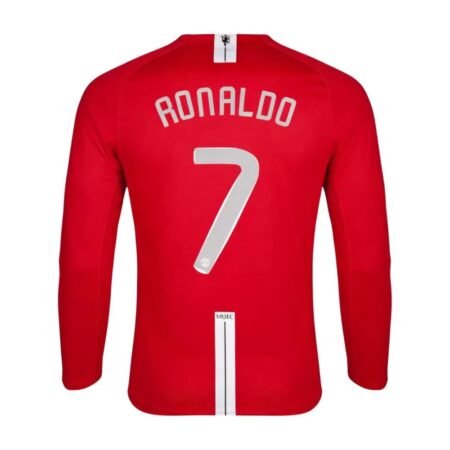Ronaldo 7 - 2007/08 Manchester United Home Full sleeves jersey - Retro (Authentic)