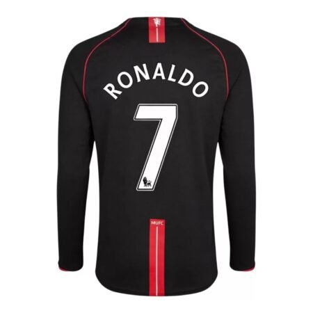 Ronaldo 7 - 2007/08 Manchester United Away Full sleeves jersey - Retro (Authentic)
