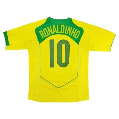 Ronaldinho 10 - 2004 Brazil Home jersey - Retro (Authentic)