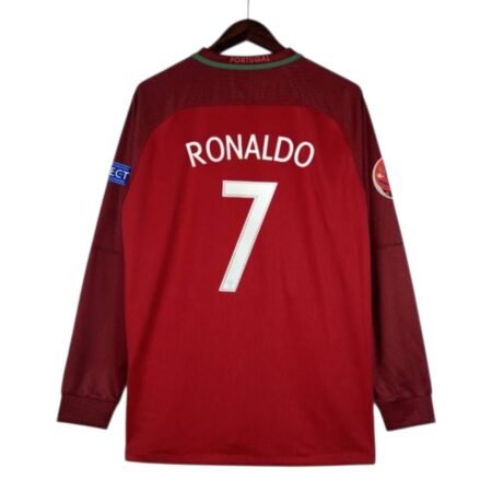 Ronaldo 7 - 2016 Portugal Home Full sleeves jersey - Retro (Authentic)