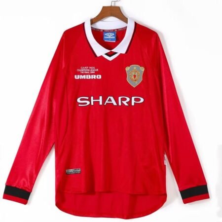 1999/00 Manchester United Home Full sleeves jersey - Retro (Authentic)